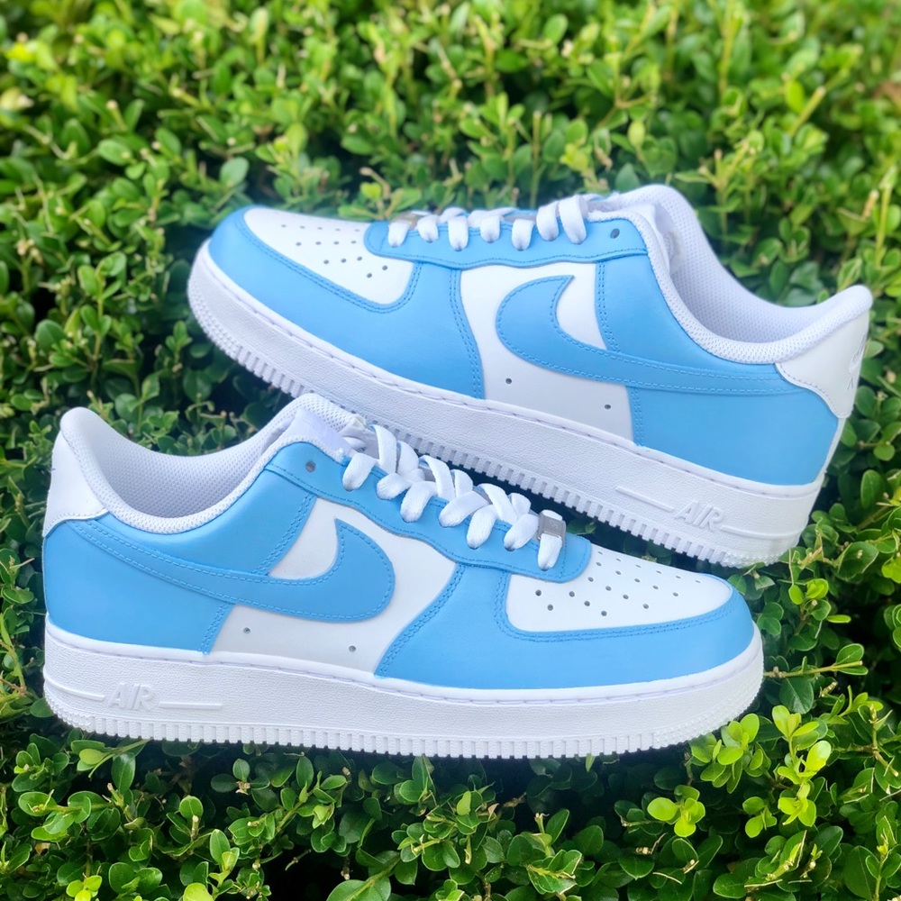 Custom Painted “University Blue” Nike Air Force 1